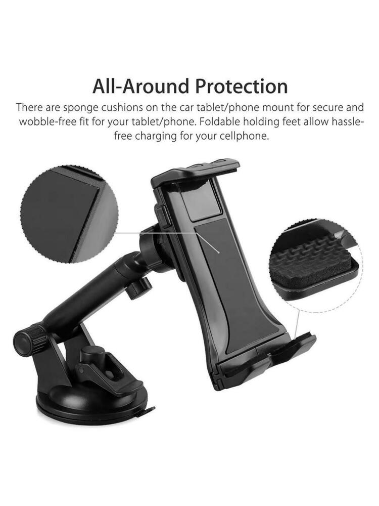 Telefono laikiklis Universalus reguliuojamas automobilinis laikiklis planšetei / telefonui, juodas