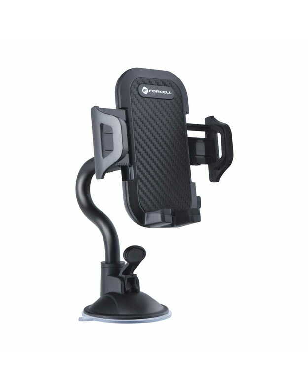 „Forcell Carbon Bracket“ gravitacinis automobilio laikiklis, 17 cm svirtis, juodas
