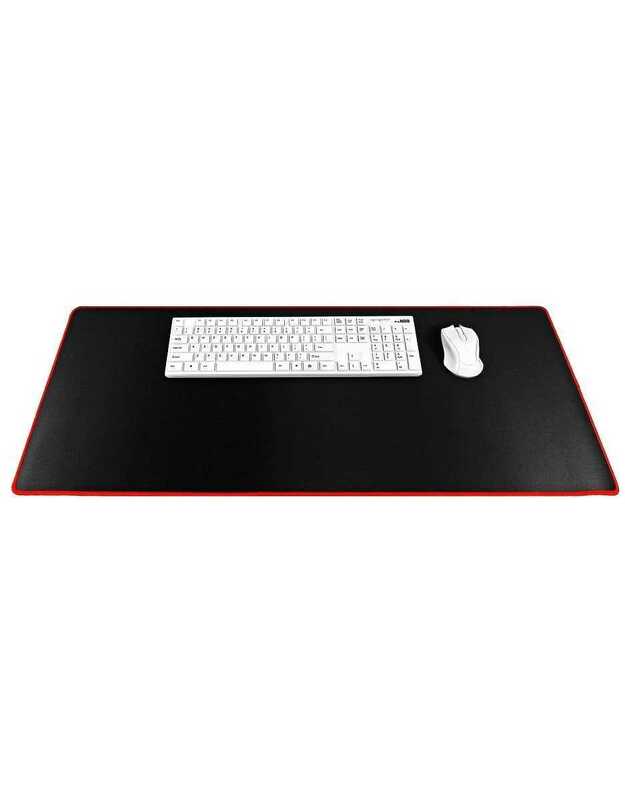 Gaming mousepad 900x400x3mm / black/ red stitching