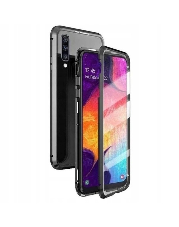 „MG Magnetic“ viso korpuso stiklinis magnetinis dėklas, skirtas „Xiaomi Redmi 9“, juodas