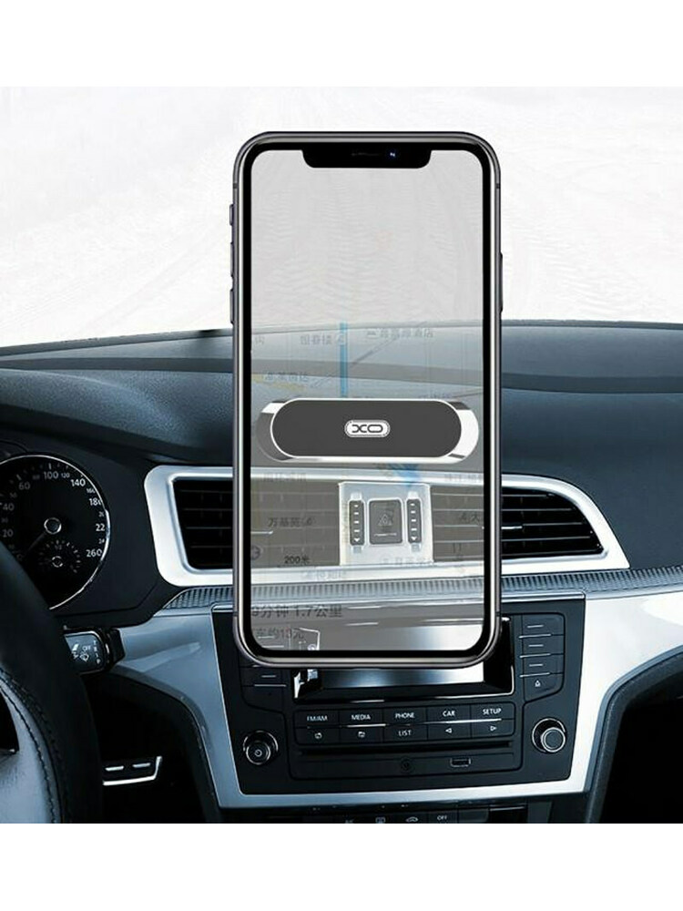 Magnetinis automobilio laikiklis, skirtas priklijuoti prie prietaisų skydelio ar stiklo: XO C38 - Juodas