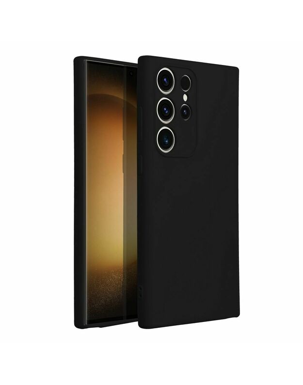 SAMSUNG S23 Ultra silikoninis dėklas, juodas