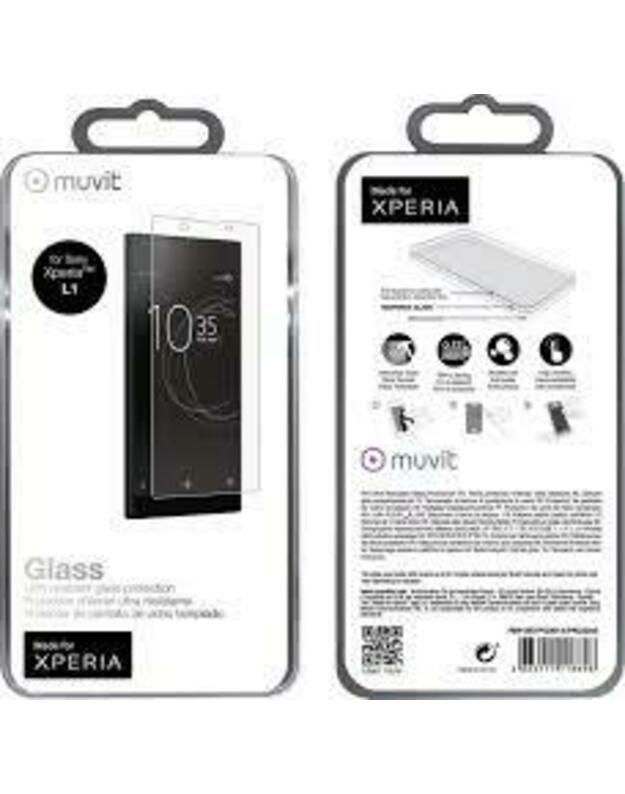 „Muvit“ lenktas ekrano apsauginis grūdintas stiklas, skirtas „Sony Xperia L1“