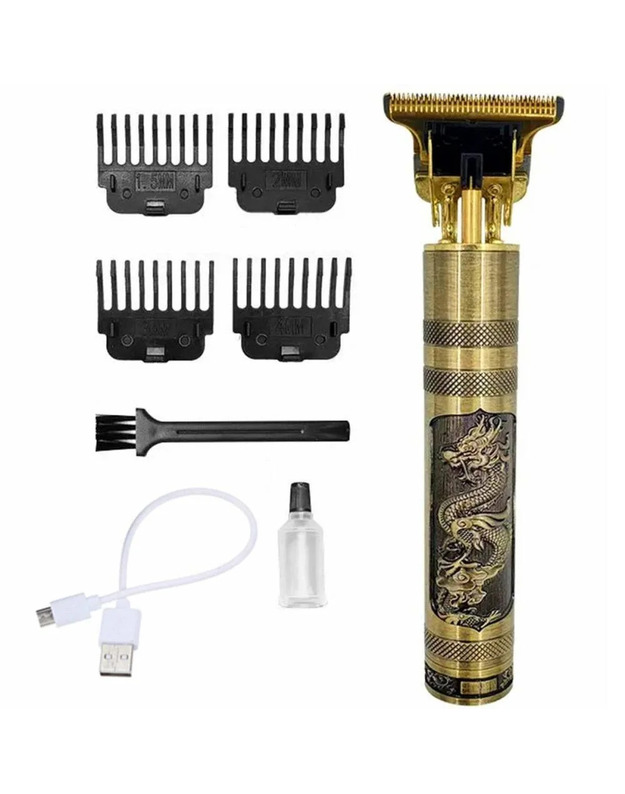 RETRO įkraunama 1200 mAh barzdaskutė ir kirpimo mašinėlė USB drakonas