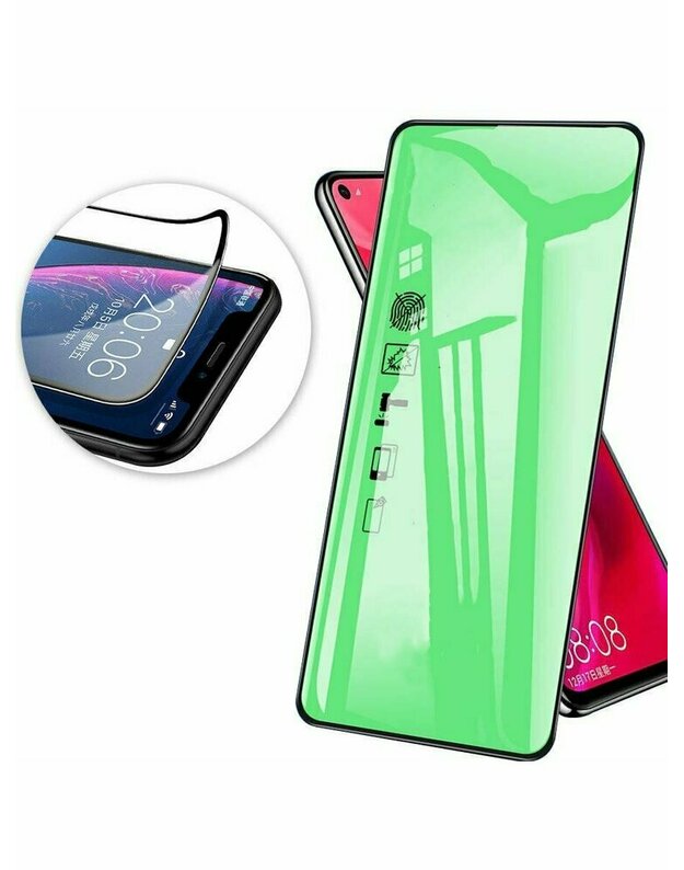 Hibridinis stiklas SAMSUNG GALAXY A12 9D keramikinis pilnas klijai