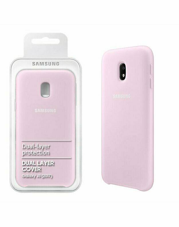 Dėklas Dual Layer Cover Samsung Galaxy J3 (2017) (Rožinis) | Samsung