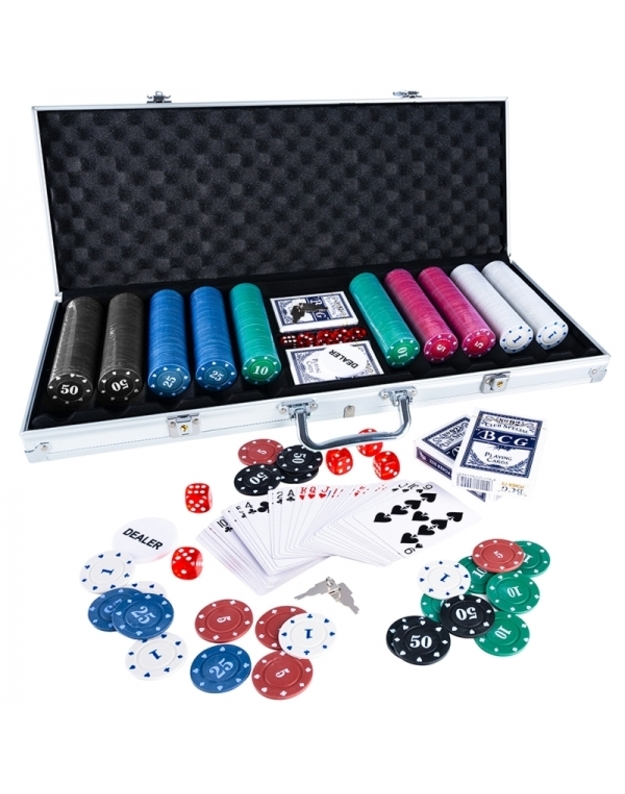 Pokerio ir kauliukų rinkinys