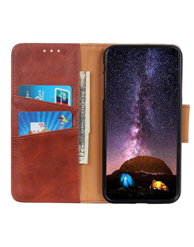 Odinis piniginės dėklas, skirtas „Poco X3  NFC“ - rudas