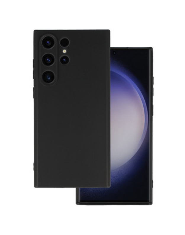 MATINIS galinis dėklas SAMSUNG GALAXY S23 ULTRA juodas