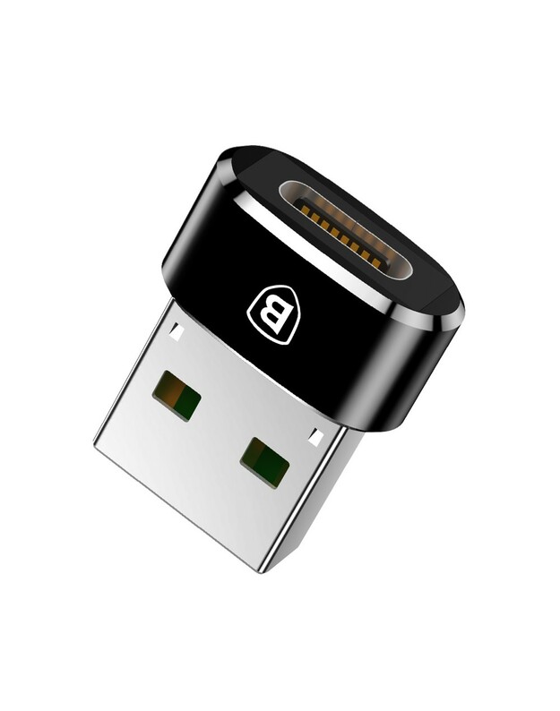 Adapteris Baseus Type-C to USB-A juodas CAAOTG-01
