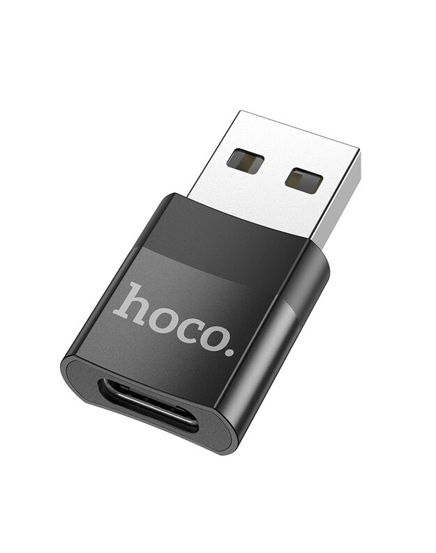 Adapteris Hoco UA17 USB-A to Type-C juodas