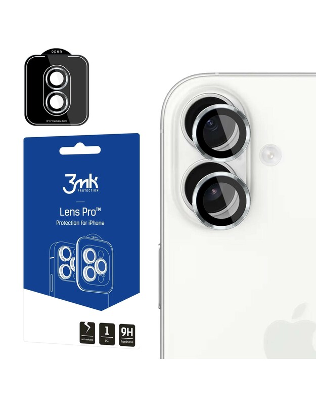 Apsauginis stikliukas kamerai 3mk Lens Pro Apple iPhone 17 sidabrinis