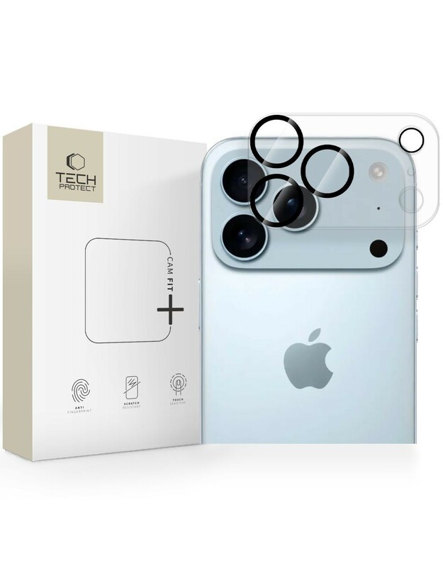 Apsauginis stikliukas kamerai Tech-Protect Cam Fit+ Apple iPhone 17 Pro Max skaidrus