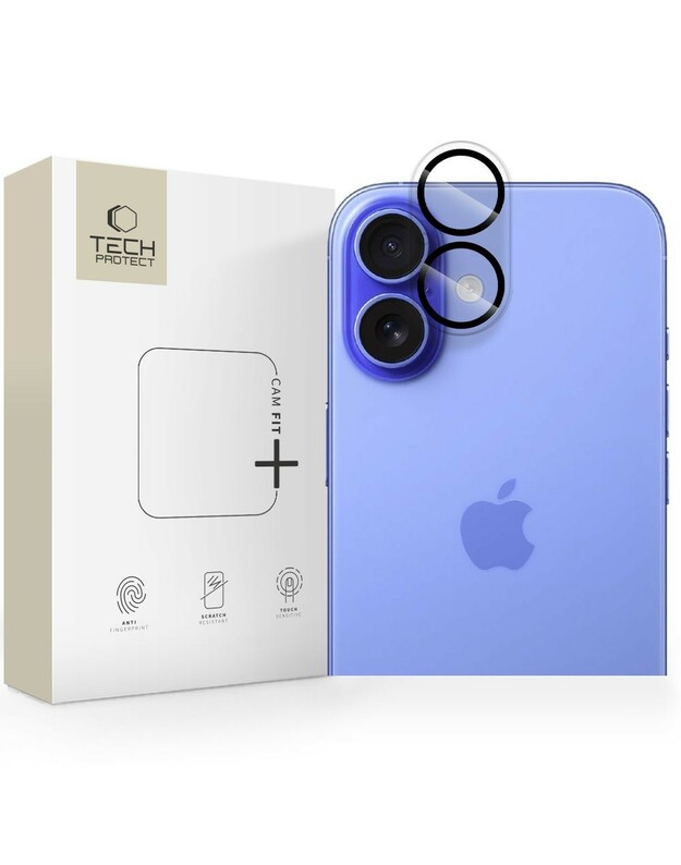 Apsauginis stikliukas kamerai Tech-Protect Cam Fit+ Apple iPhone 17 skaidrus