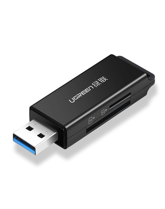 Atminties kortelių skaitytuvas Ugreen CM104 USB-A 3.0 to TF/SD (40752) juodas