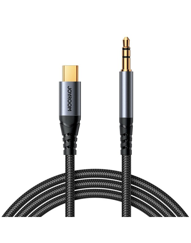 Audio kabelis Joyroom SY-A07 USB-C to 3,5mm 1.2m juodas