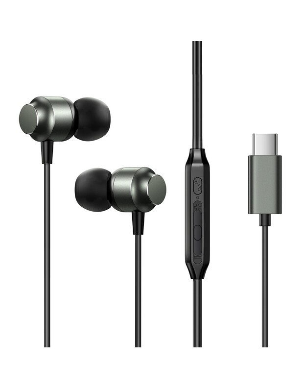 Ausinės Joyroom JR-EC06 Type-C pilkos