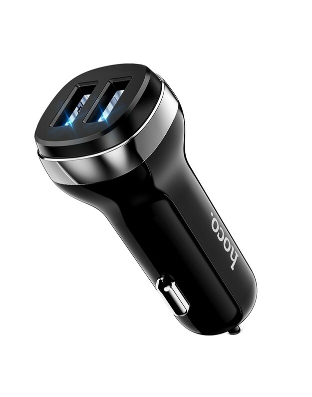 Automobilinis įkroviklis Hoco Z40 Superior Dual Port juodas