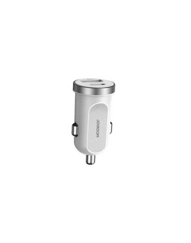 Automobilinis įkroviklis Joyroom C-A08 USB/Type-C 30W baltas