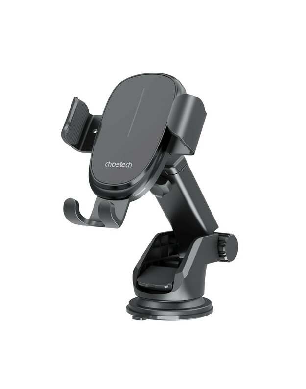 Automobilinis laikiklis-įkroviklis Choetech T203-F 15W Gravity Car Charger Holder juodas