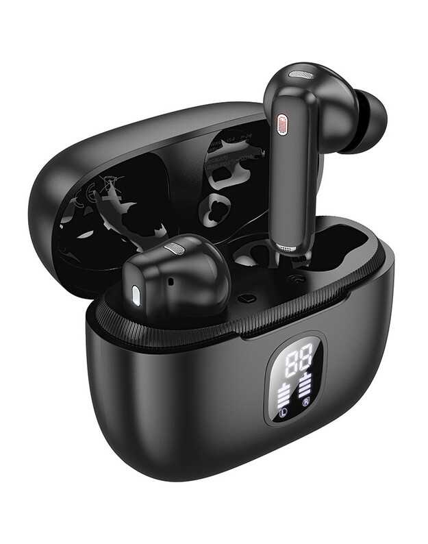 Belaidės ausinės Borofone FQ7 ANC+ENC juodos