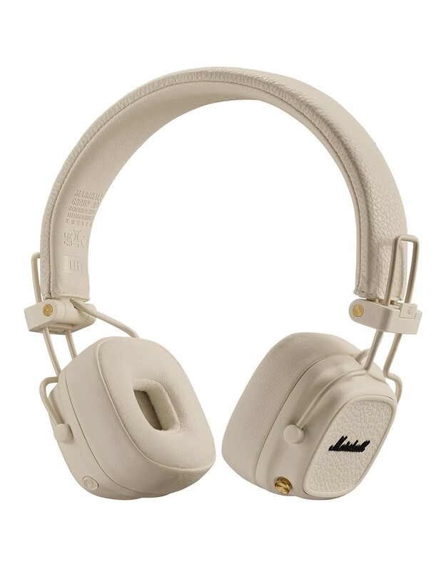 Belaidės ausinės Marshall Major V On-Ear Bluetooth kreminės