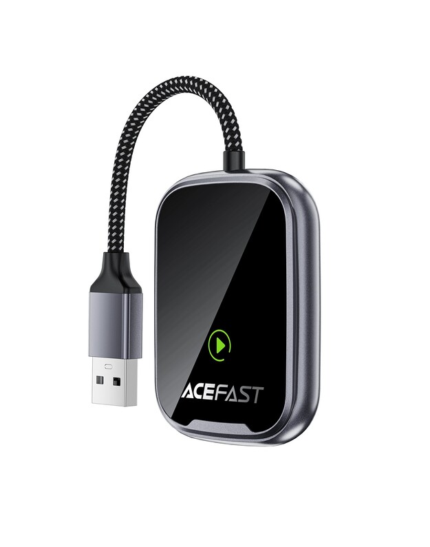Belaidis CarPlay/Android Auto adapteris Acefast QC1 juodas