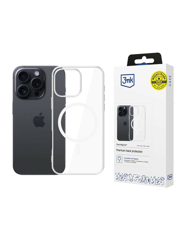 Dėklas 3mk Clear MagCase Apple iPhone 16 Pro
