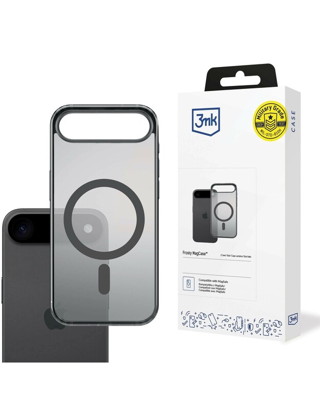 Dėklas 3mk Frosty MagCase Apple iPhone Air juodas