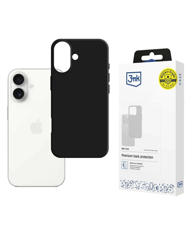 Dėklas 3mk Matt Case Apple iPhone 17 juodas