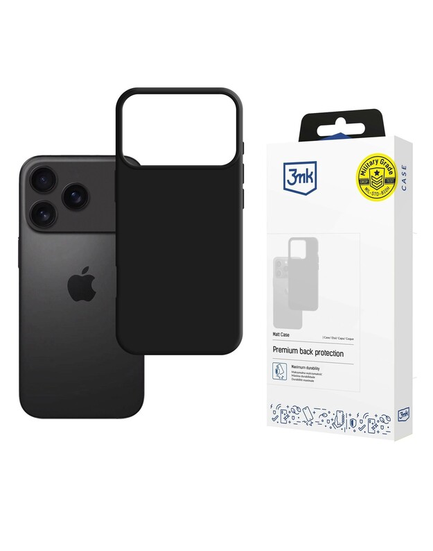 Dėklas 3mk Matt Case Apple iPhone 17 Pro juodas