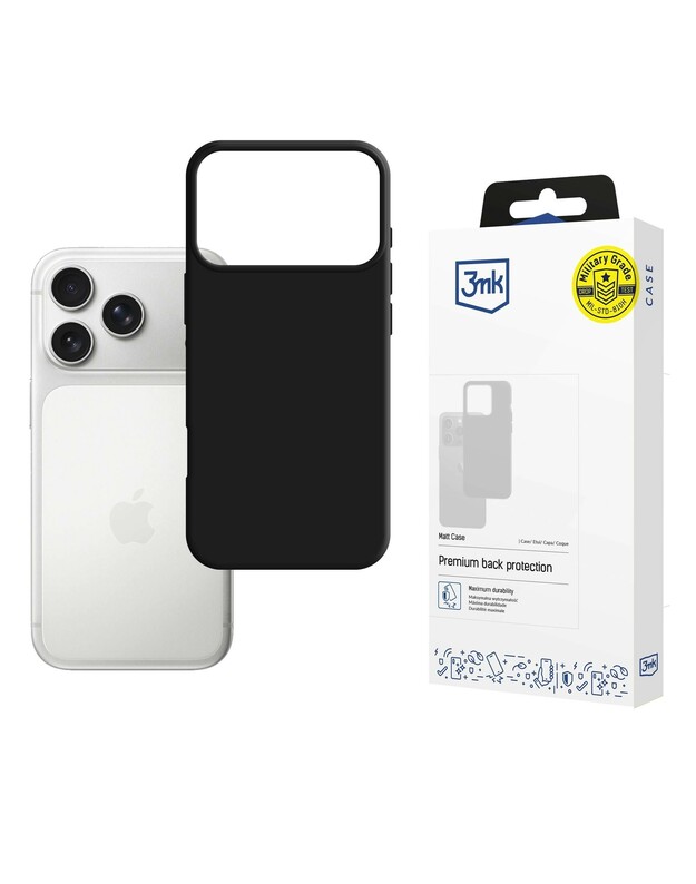 Dėklas 3mk Matt Case Apple iPhone 17 Pro Max juodas