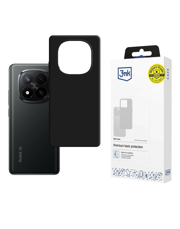 Dėklas 3mk Matt Case Xiaomi Redmi Note 15 5G juodas
