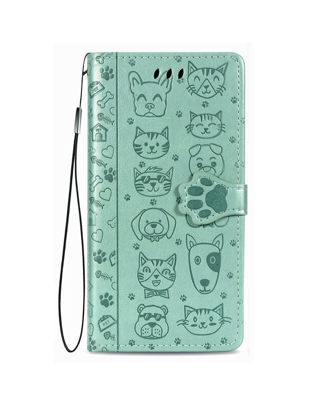 Dėklas Cat-Dog Samsung A566 A56 5G žalias