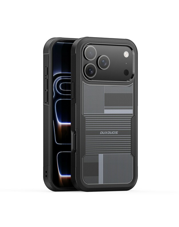 Dėklas Dux Ducis Shld Apple iPhone 17 Pro Max juodas (Umbra Pattern)