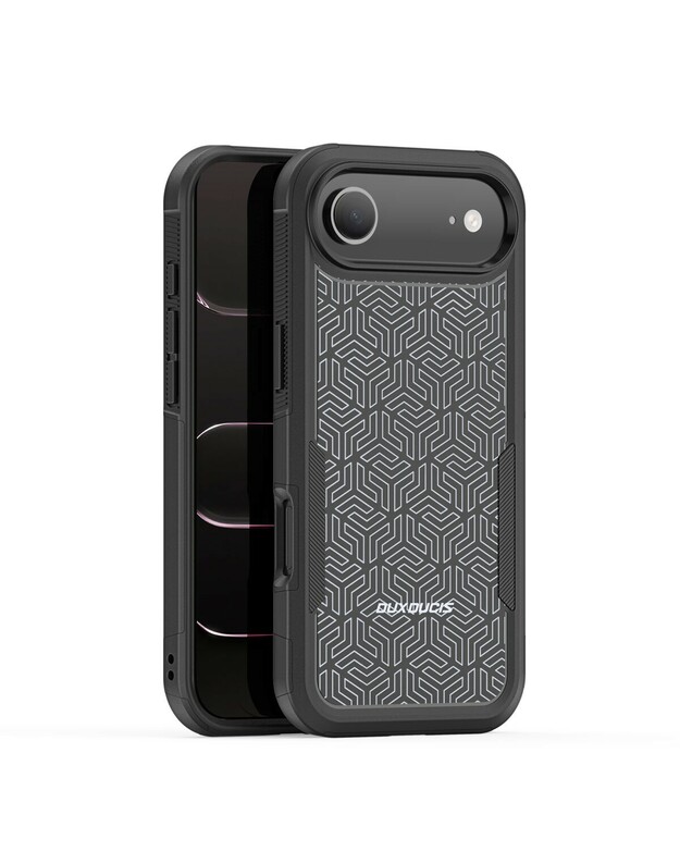 Dėklas Dux Ducis Shld Apple iPhone Air juodas (Triangle Pattern)