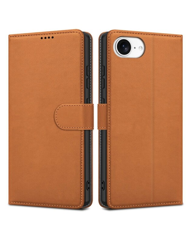 Dėklas Fancy Wallet Samsung A576 A57 5G rudas