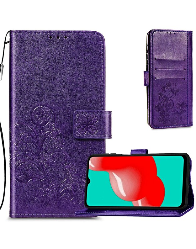 Dėklas Flower Book Samsung A125 A12/M127 M12 violetinis
