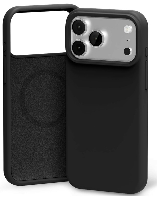 Dėklas Mercury Pure Magsafe Silicon Case Apple iPhone 17 Pro Max juodas