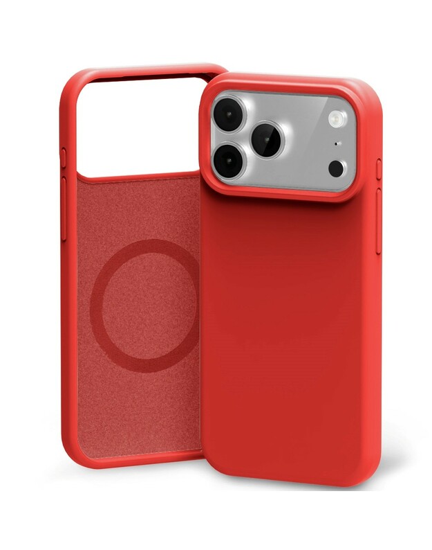 Dėklas Mercury Pure Magsafe Silicon Case Apple iPhone 17 Pro Max raudonas