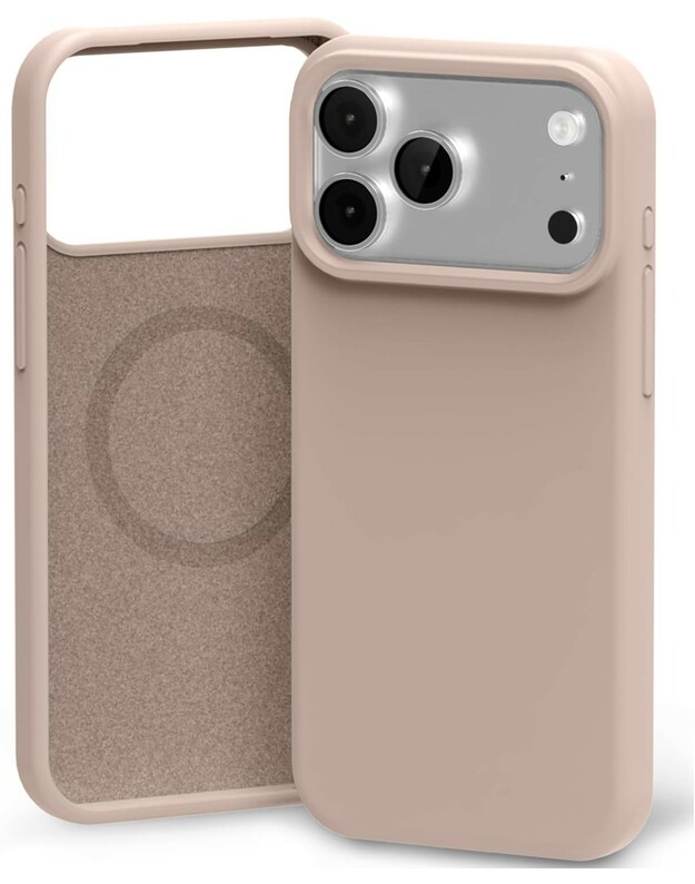 Dėklas Mercury Pure Magsafe Silicon Case Apple iPhone 17 Pro Max rožinio smėlio