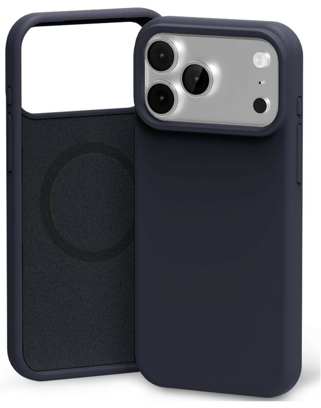 Dėklas Mercury Pure Magsafe Silicon Case Apple iPhone 17 Pro Max tamsiai mėlynas