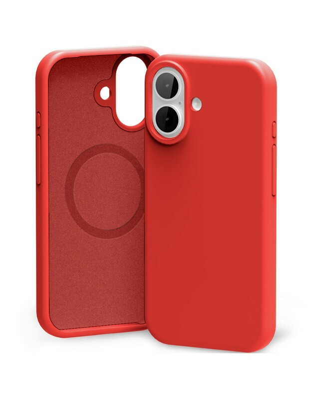 Dėklas Mercury Pure Magsafe Silicon Case Apple iPhone 17 raudonas
