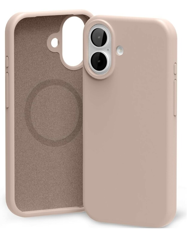 Dėklas Mercury Pure Magsafe Silicon Case Apple iPhone 17 rožinio smėlio