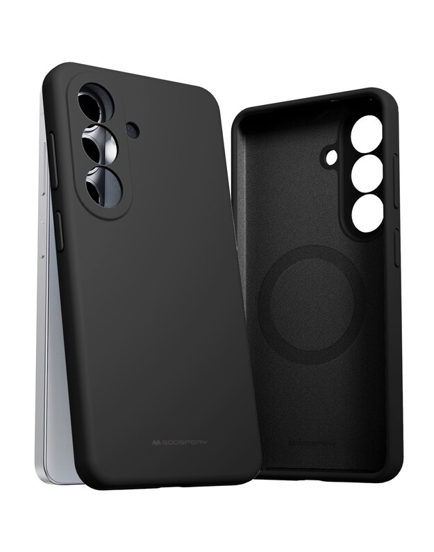 Dėklas Mercury Pure Magsafe Silicon Case Samsung A576 A57 5G juodas