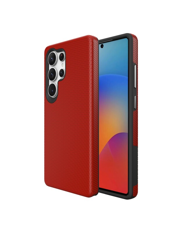 Dėklas Perfectionists Triangle Case Samsung S938 S25 Ultra raudonas