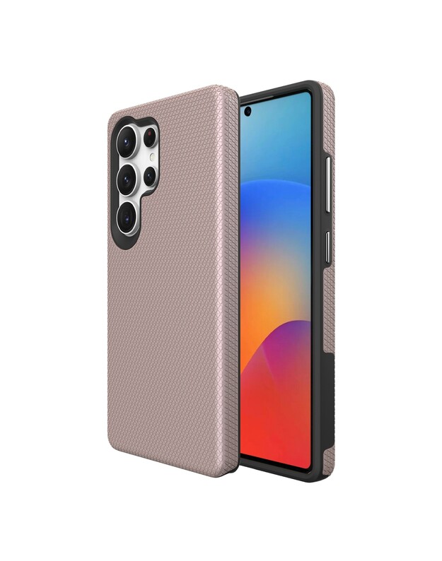 Dėklas Perfectionists Triangle Case Samsung S938 S25 Ultra rožinio aukso