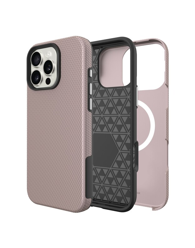 Dėklas Perfectionists Triangle Mag Case Apple iPhone 12/12 Pro rožinio aukso