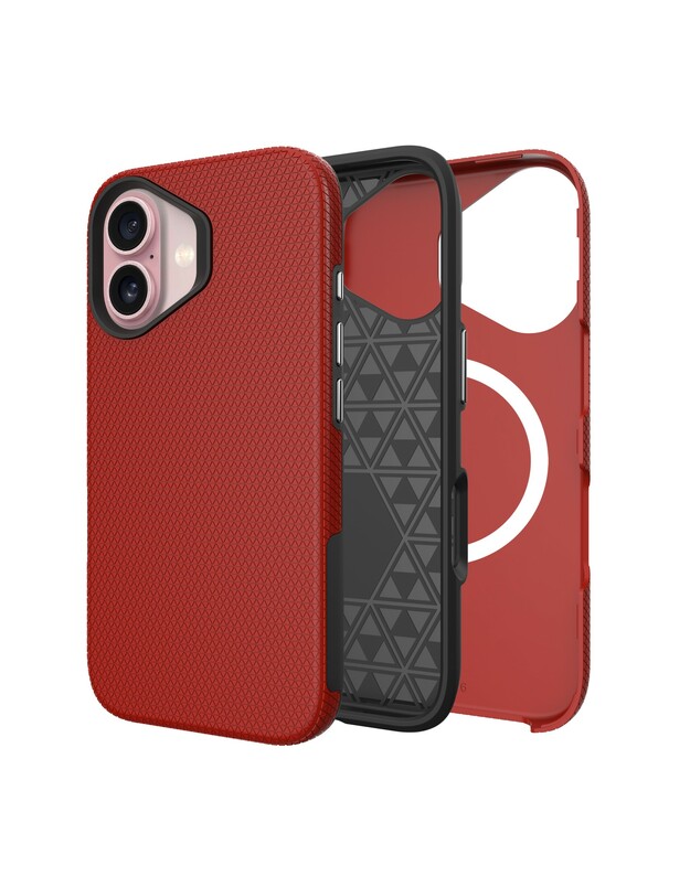 Dėklas Perfectionists Triangle Mag Case Apple iPhone 13/14 raudonas