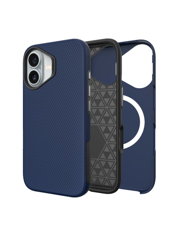 Dėklas Perfectionists Triangle Mag Case Apple iPhone 13/14 tamsiai mėlynas